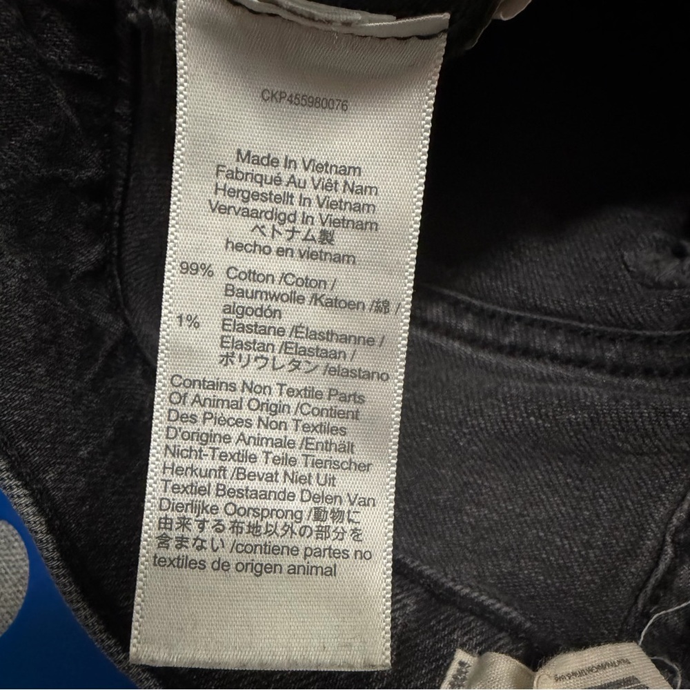 Madewell‎ The Perfect Vintage Jean Size 25 Black Denim Raw Hem - Picture 6 of 8